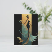 MERMAID NOIR SERIES #1 Postcard Briefkaart (Staand voorkant)