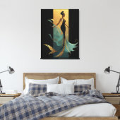 MERMAID NOIR SERIES #1 Postcard Canvas Afdruk (Insitu (Slaapkamer))
