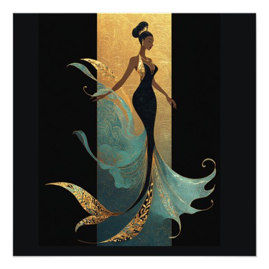 MERMAID NOIR SERIES #1 Postcard Foto Afdruk (Voorkant)