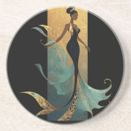 MERMAID NOIR SERIES #1 Postcard Zandsteen Onderzetter