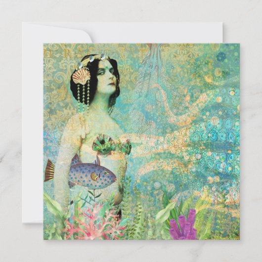 Mermaid Note Cards Bedankkaart (Voorkant)