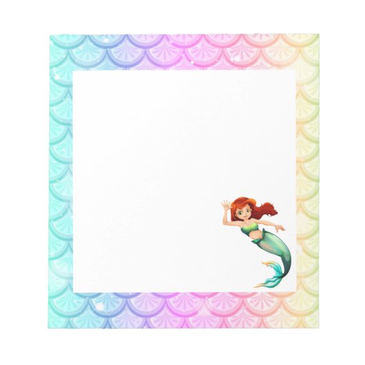 Mermaid Note Pad Notitieblok (Voorkant)