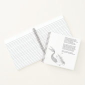 Mermaid notebook met gedicht "Als ik een zeemeermi Notitieboek (Binnen)