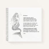 Mermaid notebook met gedicht "De dromer" Notitieboek (Voorkant)