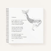 Mermaid notebook met gedicht "Het eindeloze Zee" Notitieboek (Voorkant)