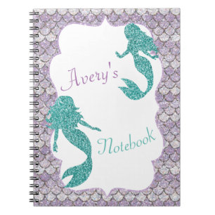Mermaid notebook, schoolnotebook notitieboek