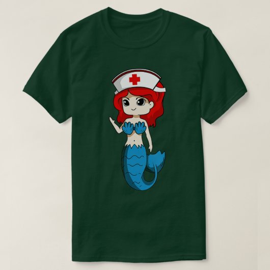 Mermaid Nurse appreciation International Nurse Day T-shirt (Design voorkant)