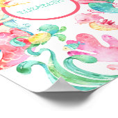 Mermaid Nursery - Aangepaste afdruk onder het Zee Poster (Hoek)