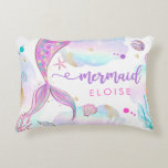 Mermaid Nursery Baby shower Gift Personalized Accent Kussen<br><div class="desc">Mermaid Nursery Baby shower Gift Personalized Accent Pillow</div>