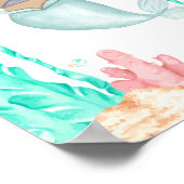 Mermaid Nursery Poster Ocean Kinder Room Print (Hoek)