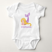 Mermaid Ocean Baby shower Romper (Voorkant)