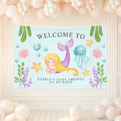 Mermaid Ocean Baby shower Welcome Banner