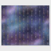 Mermaid Ocean Glitter Blue Navy Gold Neptun Cadeaupapier (Vlak)