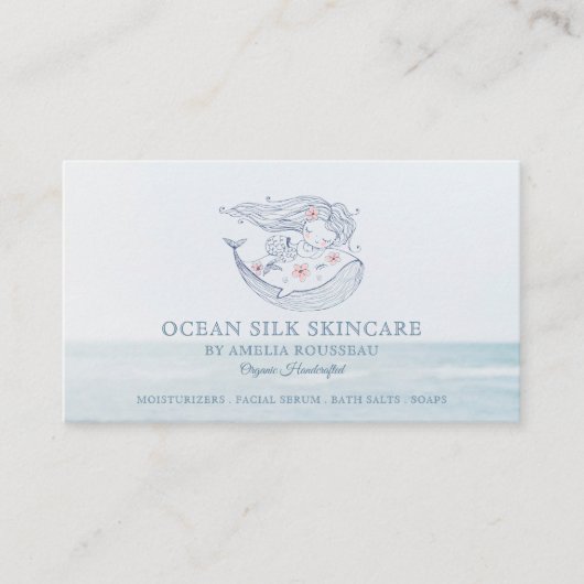 Mermaid Ocean Handcrafted Organic Skincare Visitekaartje (Voorkant)