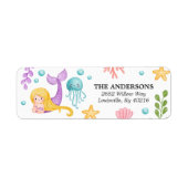 Mermaid Ocean Return Address Label (Voorkant)