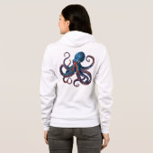 Mermaid Octopus Hoodie - Custom Monogram Zip Gift  (Achterkant volledig)