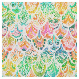 MERMAID OF BOLINAS Rainbow Fish Scale Bold Fabric Stof