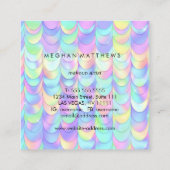 Mermaid of Dragon Scales Beauty Makeup Artist Vierkante Visitekaartje (Achterkant)