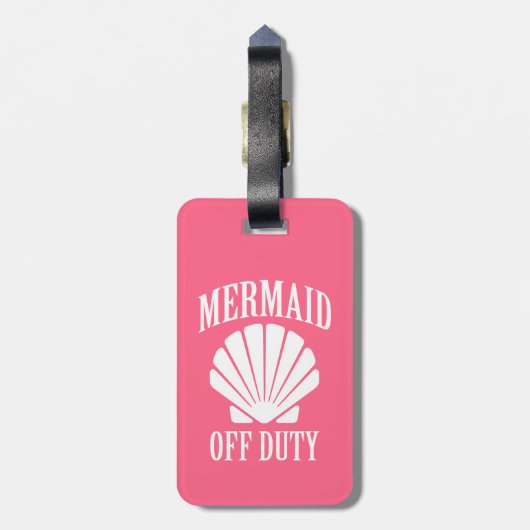 Mermaid of duty grappig bagagelabel (Achterkant verticaal)