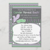 Mermaid of Mustache Gender onthullen (Voorkant / Achterkant)