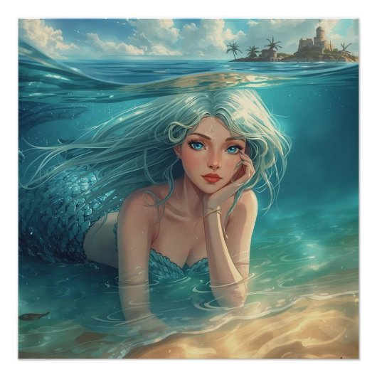 Mermaid of the Island Horizon Perfect Poster (Voorkant)