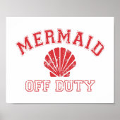 Mermaid Off Duty Distress  Poster (Voorkant)