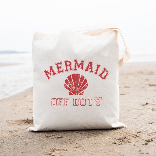 Mermaid Off Duty Distress  Tote Bag
