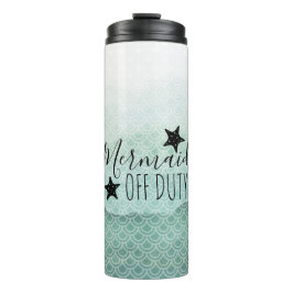 Mermaid Off Duty Green Waterverf Tumbler Thermosbeker