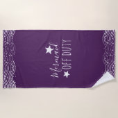 Mermaid Off Duty met StarFish en Waves Strandlaken (Voorkant)