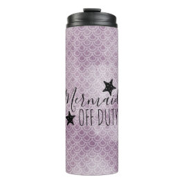 Mermaid Off Duty Paarse Waterverf Tumbler Thermosbeker