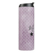 Mermaid Off Duty Paarse Waterverf Tumbler Thermosbeker (Gedraaid links)
