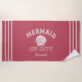 Mermaid Off Duty Personalized Strandlaken (Voorkant)