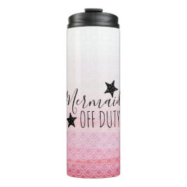 Mermaid Off Duty Pink Waterverf Tumbler Thermosbeker