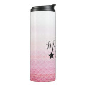Mermaid Off Duty Pink Waterverf Tumbler Thermosbeker (Gedraaid links)
