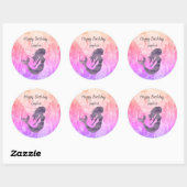 Mermaid Ombre Painting Personalized Ronde Sticker (Vel)