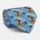 Mermaid on Beach Necktie Stropdas (Opgerold)