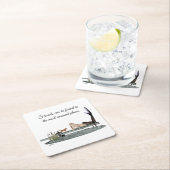 Mermaid on boat Dock Paper Onderzetter (Insitu)