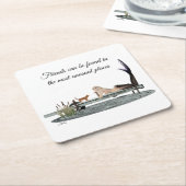 Mermaid on boat Dock Paper Onderzetter (Schuin)