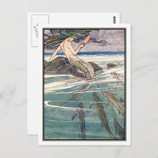 Mermaid on Marooners Rock van Alice B. Woodward Briefkaart (Voorkant / Achterkant)