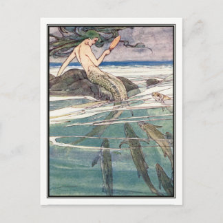 Mermaid on Marooners Rock van Alice B. Woodward Briefkaart