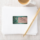 Mermaid on Mermaid Tail Scales - Gepersonaliseerd Etiket (Insitu)