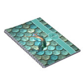Mermaid on Mermaid Tail Scales - Gepersonaliseerd Notitieboek (Rechterzijde)