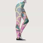 Mermaid on Ombre Mermaid Tail Scales Leggings (Rechts)