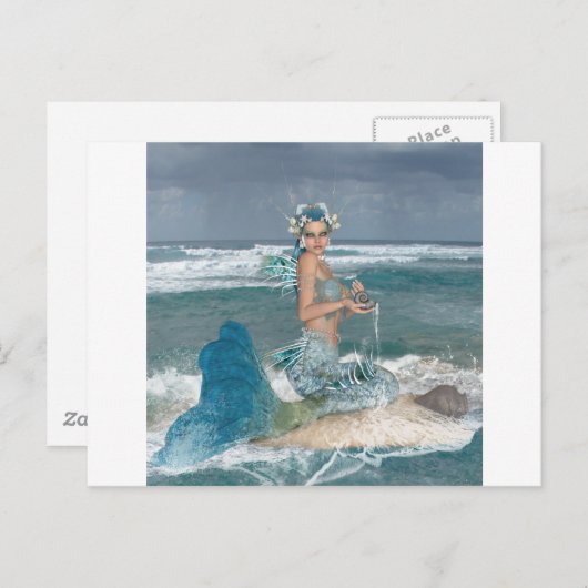 Mermaid on Rock Briefkaart
