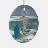 Mermaid on Rock Keramisch Ornament (Rechts)