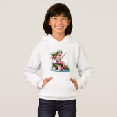 Mermaid on Rock – Kids’ Hoodie (Voorkant volledig)