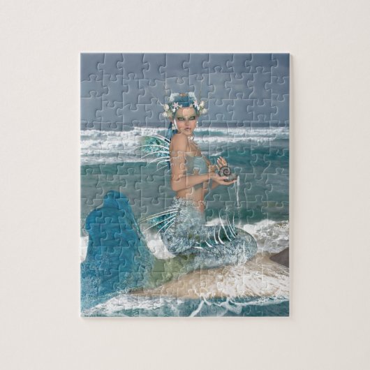 Mermaid on Rock Legpuzzel (Verticaal)