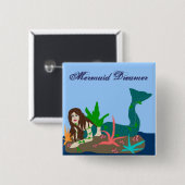 Mermaid on rock, Mermaid Dreamweaver button (Voorkant /achterkant)