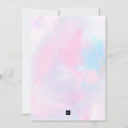 Mermaid onder de zee dieren verjaardag kaart (Achterkant)