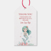 Mermaid Onder de Zee Meisjes Verjaardag Cadeaulabel (Voorkant)